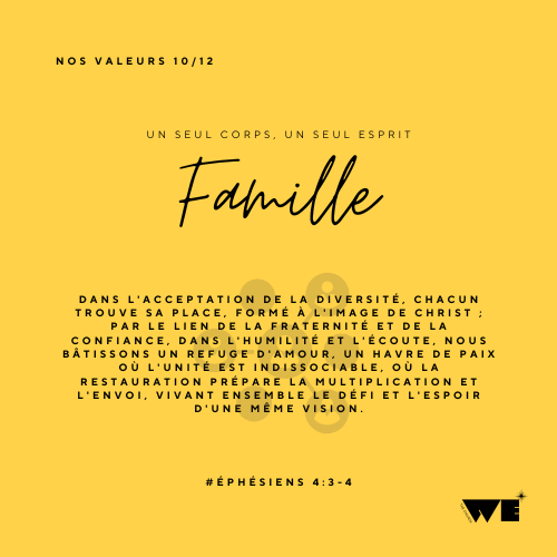 WE - Valeurs 10 Famille