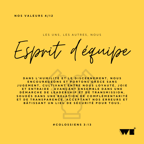 WE - Valeurs 4 Esprit d'équipe