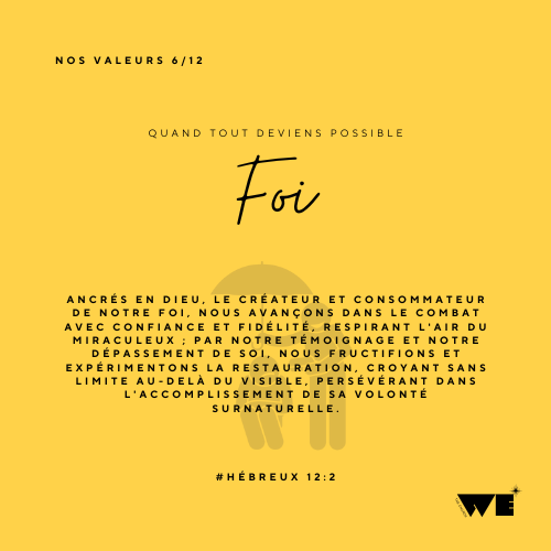 WE - Valeurs 6 Foi