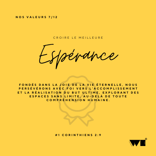 WE - Valeurs 7 Espérance