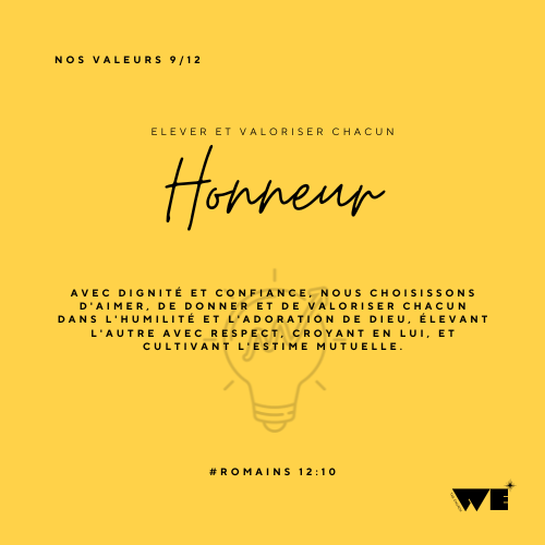 WE - Valeurs 9 Honneur